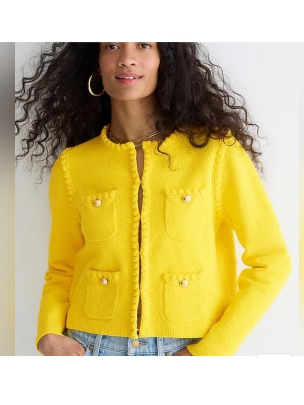 New with Tags JCrew Odette Lady Sweater Jacket Sz M